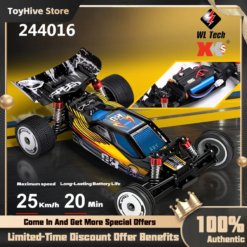 

WL Tech 244016 Rc Model Of Remote Control High-Speed 1: 24 Electric Two-Wheel Drive Electric Competitive High-Speed Toy Gift