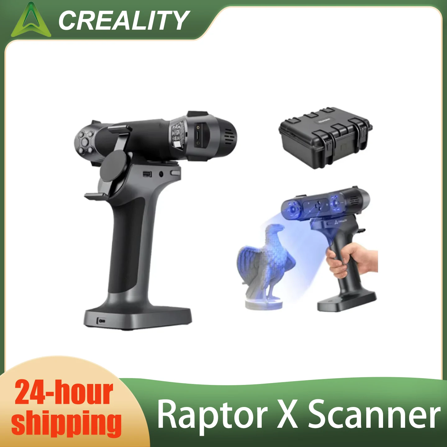 Creality 3D Scanner RaptorX Handheld Wireless Scanner 34+7 Blue Laser NIR Light Scanner Accuracy 0.02mm Support WiFi Connect