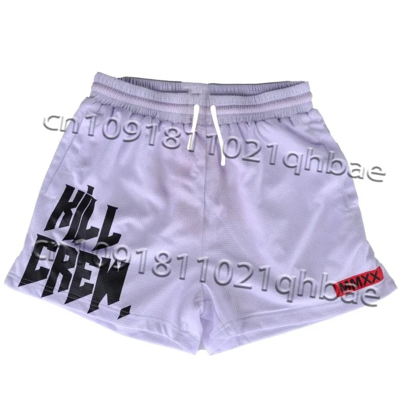

Bodybuilding Shorts Men Summer Running Sport Gym Fitness Breathable Mesh Bermuda Boxing Training Male Quick Dry Beach MOTO Pants