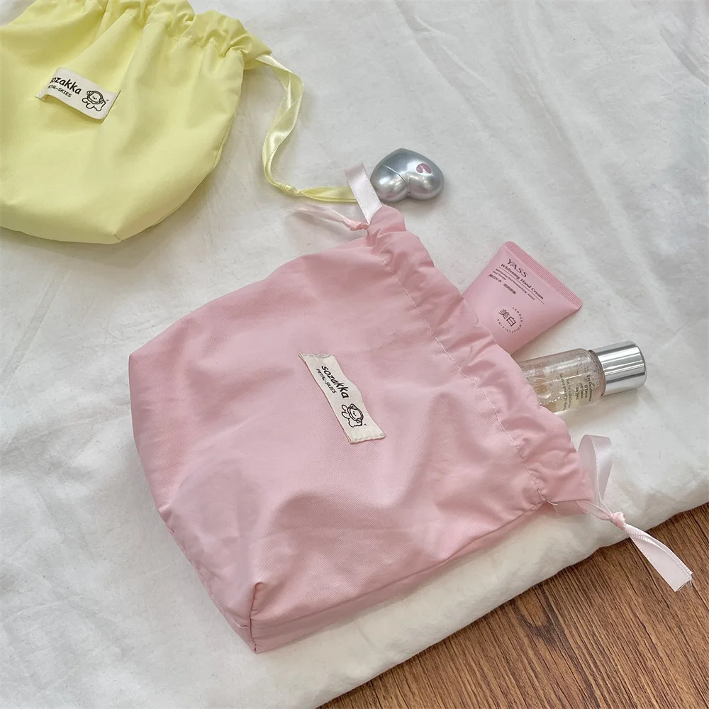 Solid Color Drawstring Bags Travel Organizer Bags Headphone Charging Cable Organizer Jewelry Dust Bag Travel Toiletry Bag