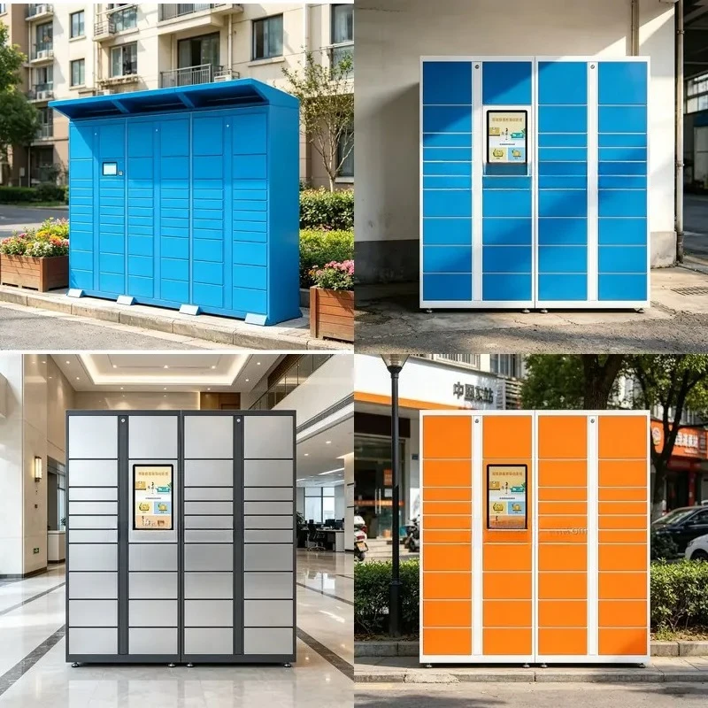 Outdoor Smart Electronic Lock Steel Parcel Delivery Cabinet Office Self Service Express Locker