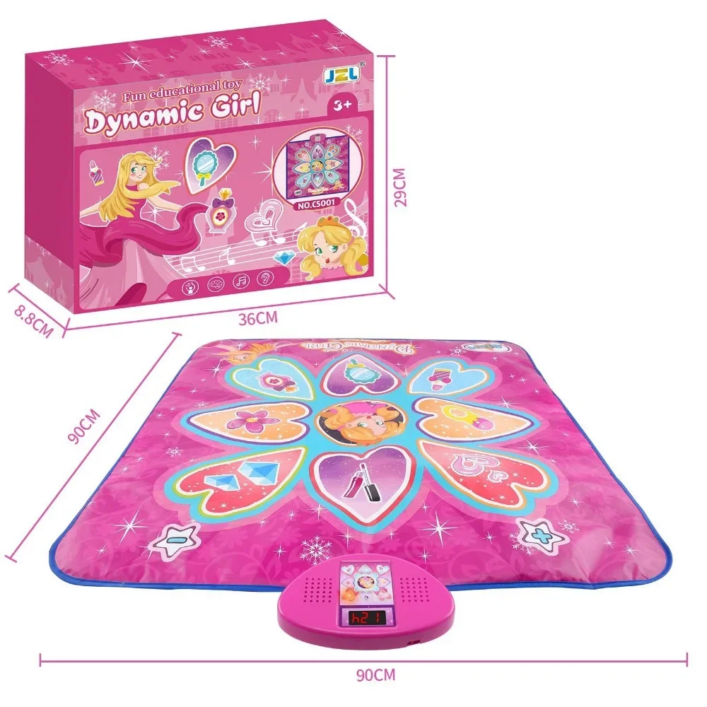 New Children\'s Electronic Dance Carpet Wireless Princess Multiple Modes Dance Mat Pedal Game Mat Music Carpet Girls Boys Toys