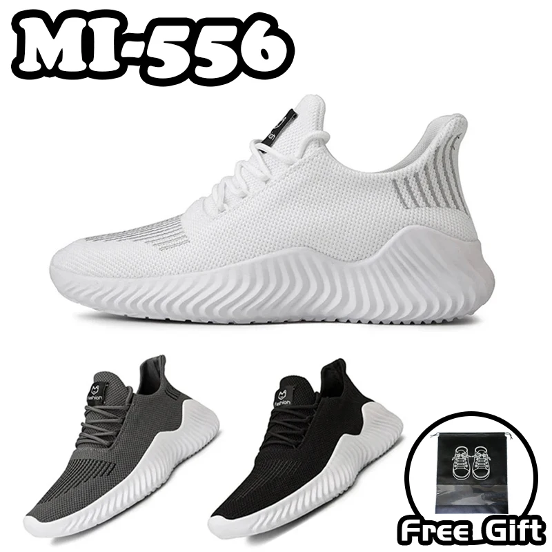 Miflame Sneakers Outdoor Casual Running Shoes Men Platform Fashion Lightweight Breathable Lace-Up Mesh Non-Leather Male Walk