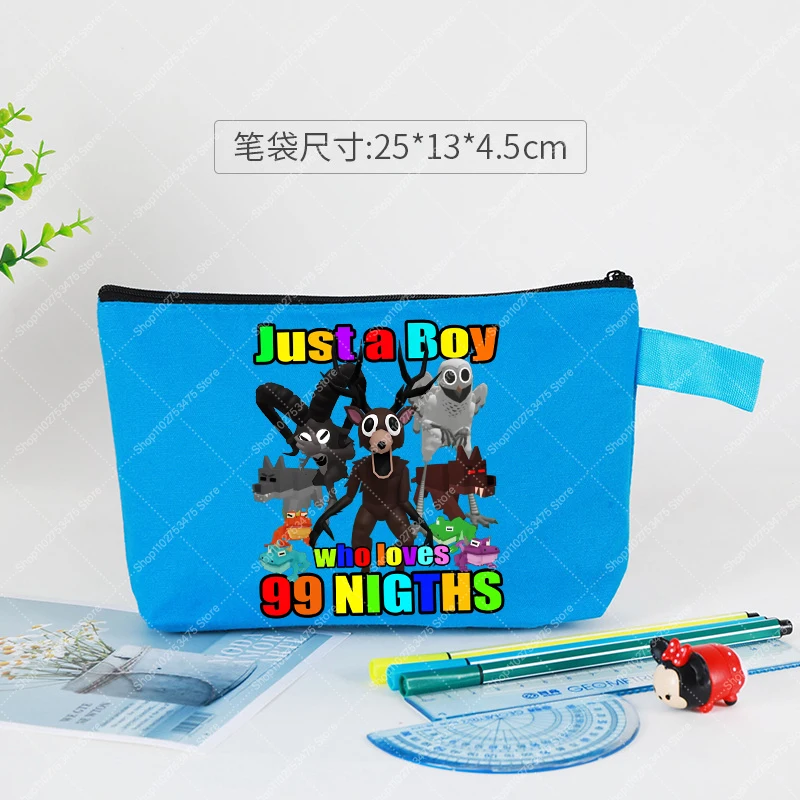 لعبة 99 ليال في الغابة الاطفال حقيبة أقلام رصاص Kawaii القرطاسية كيس التخزين الأطفال أنيمي لطيف القلم حالة حقائب مكياج هدية عيد الميلاد