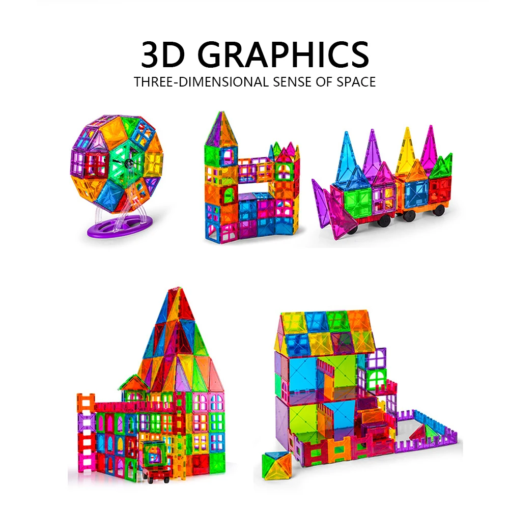 Zabawki edukacyjne dla dzieci klocki do budowy kolorowe okno element magnetyczny puzzle luźny kawałek magnetyczny klocek do budowy prezent