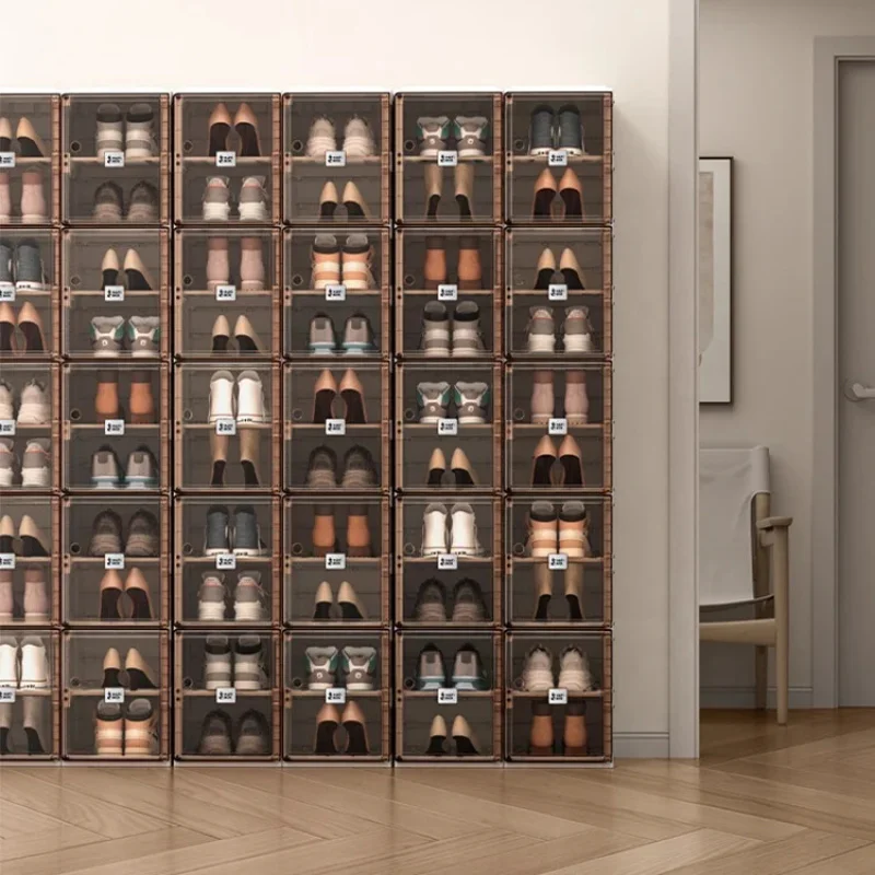 

Folding without installation of storage box multi-layer shoe rack