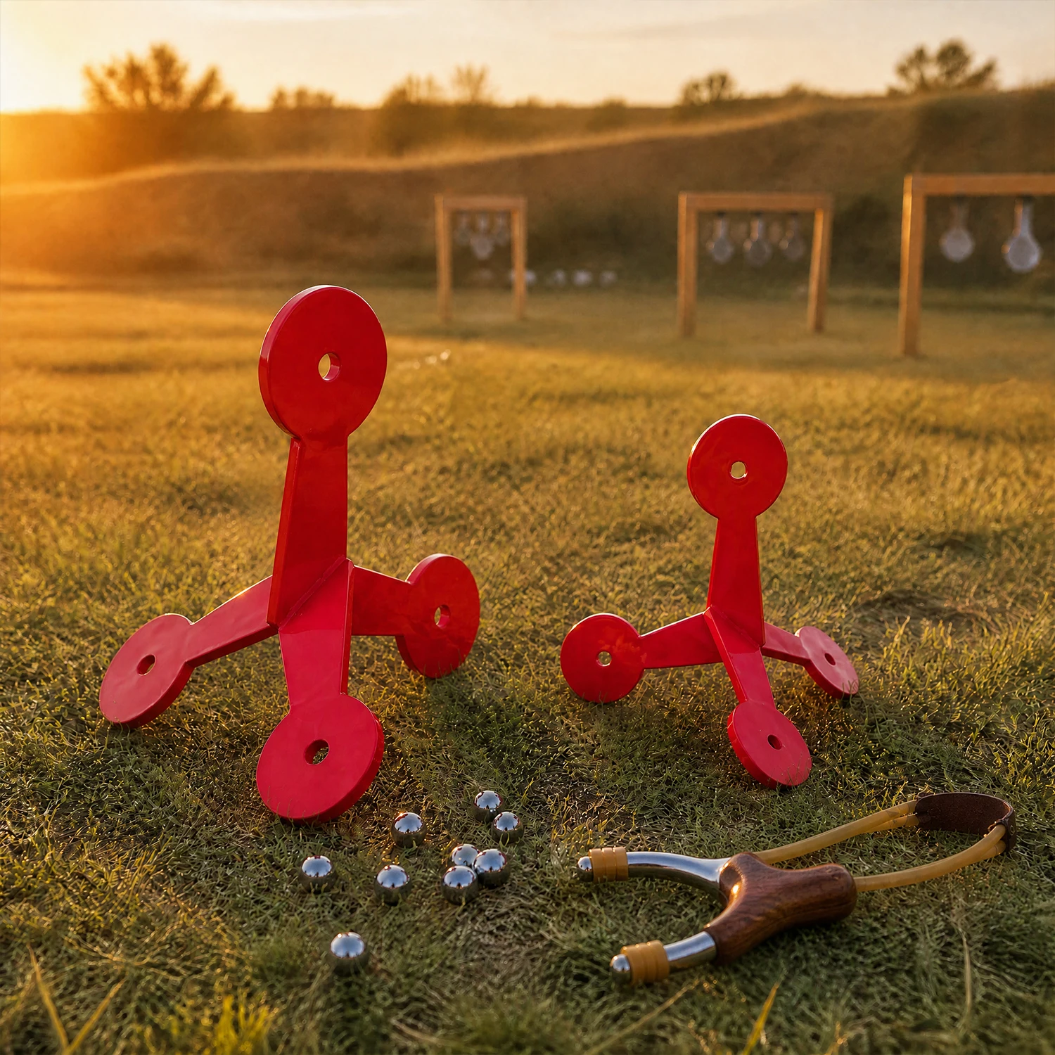 Rolling Flip Shooting Target, Thickened Steel Reactive Auto Reset Spinning Target for Airsoft Pellet Guns 2 Size Indoor Outdoor