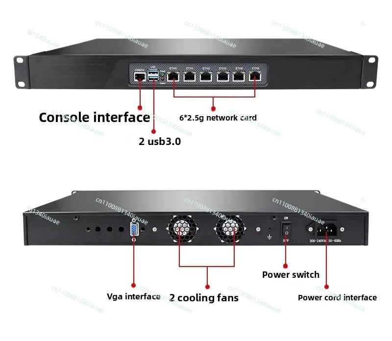 I7-1165G7 I3-1115G4 Soft Route 1U Rack Type 2.5G Network Interface Card 11th Generation