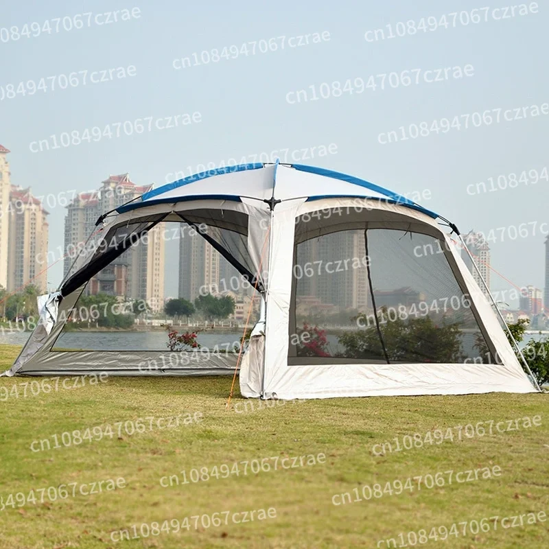 

Sky tent with mosquito net Outdoor anti-ultraviolet shading pergola Four-sided mesh yarn