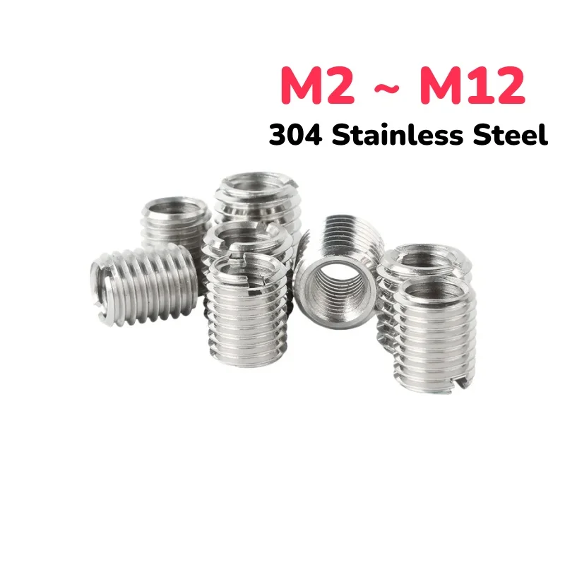 Sleeve Converter Nuts Slotted Inside Outside Thread Insert Adapter 304 Stainless Steel M2 ~ M12