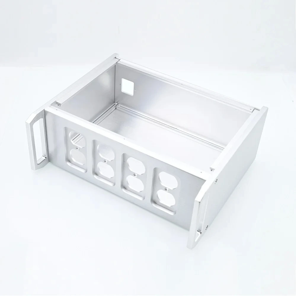 W320 H120 D265 Home Audio Aluminum Power Filter Box HiFi US Plug Amplifier Chassis Custom Drill EU Socket Shell DIY Enclosure