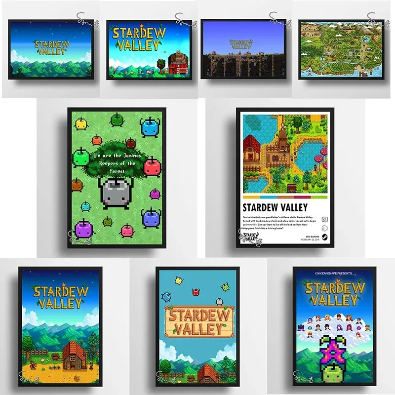 Stardew Valley Video Game Poster Canvas Printing Digital Game Wall Decor Wall Art Picture Stardew Valley Wall Decoration Gift