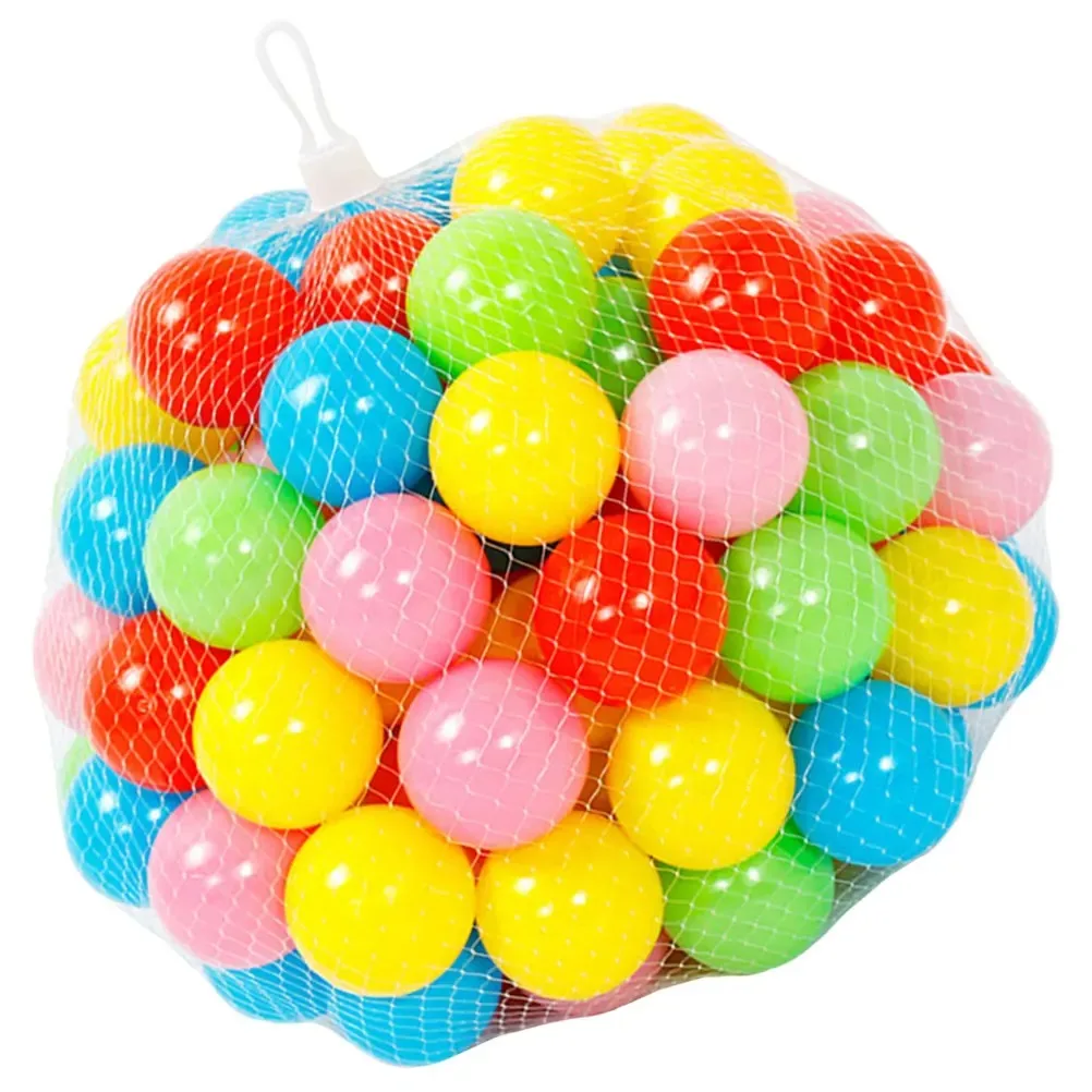 100PCS Kids Ball Colorful Fun Plastic Ball Pit Balls for Babies Kids Children Birthday Parties Events Playground Games Pool Tent