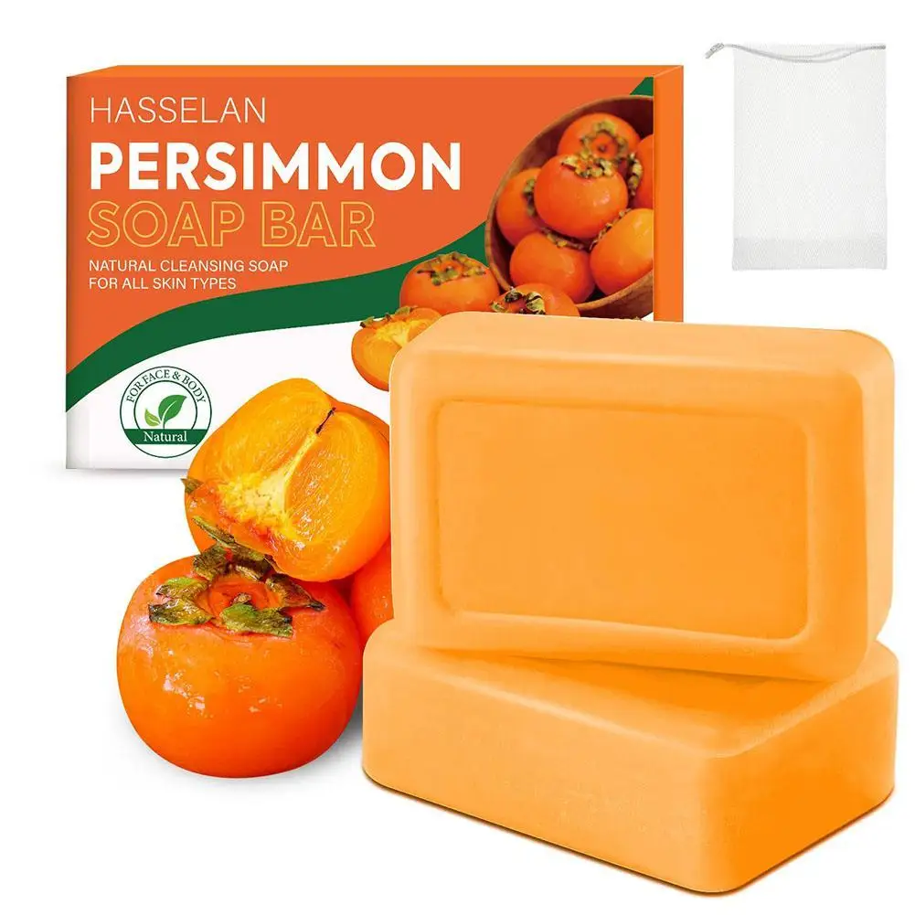 Persimmon Cleansing Soap Bar 100g Fruit Handmade Shower Soap Body Care Face Wash Exfoliating Soap 2026