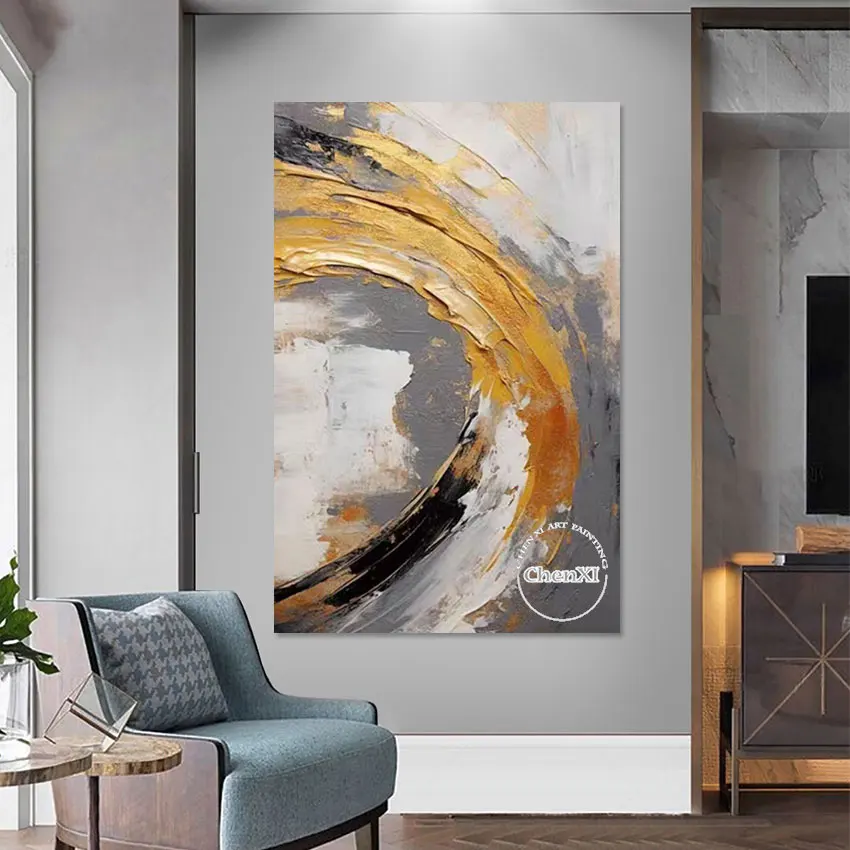 

Abstract Big Size Gray Acrylic Painting Canvas Oil Painting, Pure Handmade Unframed Luxury Wall Canvas Art, Showpieces Artwork