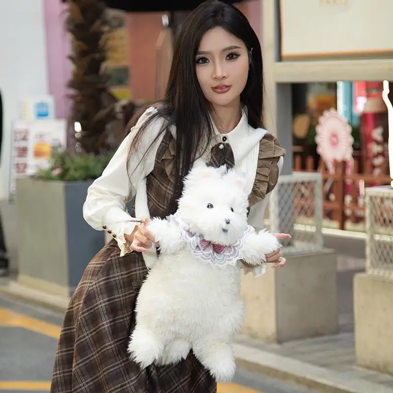 Cute Simulated Cat Designer Backpack Women Kawaii Soft Plush Trendy Backpack Purse for Woman School Bag Gift for Girls