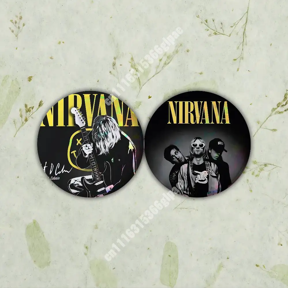 In Utero N-Nirvana Kurt Cobain Pin Badge 2PC Sets for Clothes & Accessories & Bags Metal Button Vibrant Collection