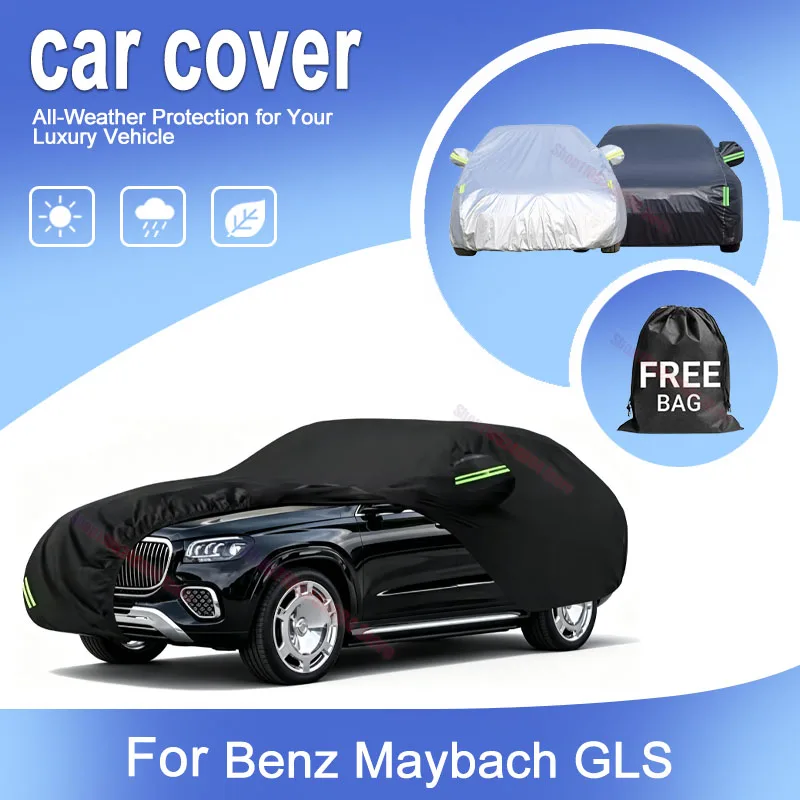 For Benz Maybach GLS All-Season Oxford Cloth Car Cover Outdoor Waterproof Anti-UV Rain Snow Dust Auto Accessories