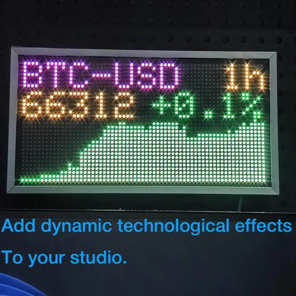 Crypto Ticker en tiempo Real Bitcoin Stock Ticker Monitor pantalla 2025 reloj Digital inteligente clima temperatura humedad pantalla de píxeles