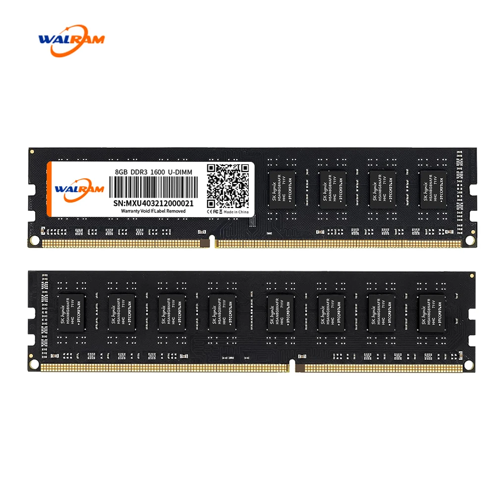 Walram Memory Ram DDR3 8GB 16GB 3200 2666 2400 1333 1600 MHZ 240Pin Non-ECC UDIMM PC3-12800 PC Desktop DDR4 Computer Memoria RAM