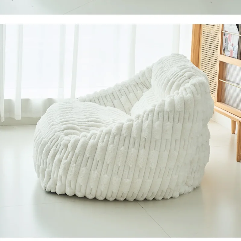 

Скандинавский полосатый кроличий мех, одиночный диван, кресло, губка, ленивый диван, татами, гостиная, повседневный диван с одной спинкой, кресло, мебель для дома