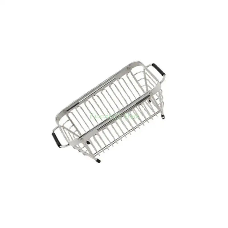 X90F Flexible Length Dish Drying Rack Stainless Steel Foldable Sink Basket Space Optimization Kitchen Tool