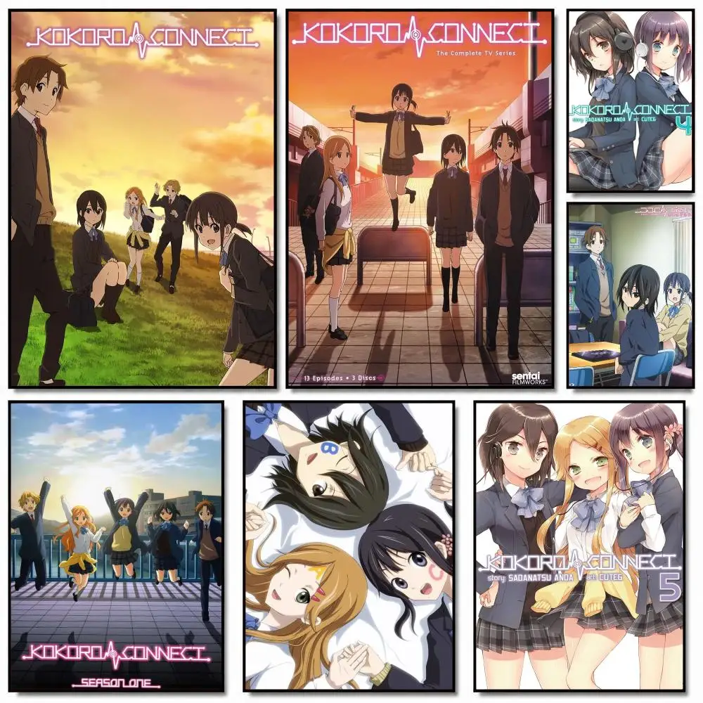 anime K-Kokoro Connect-T Painting Calligraphy Artwork for Home Bedroom Office Wall Decoration Gift
