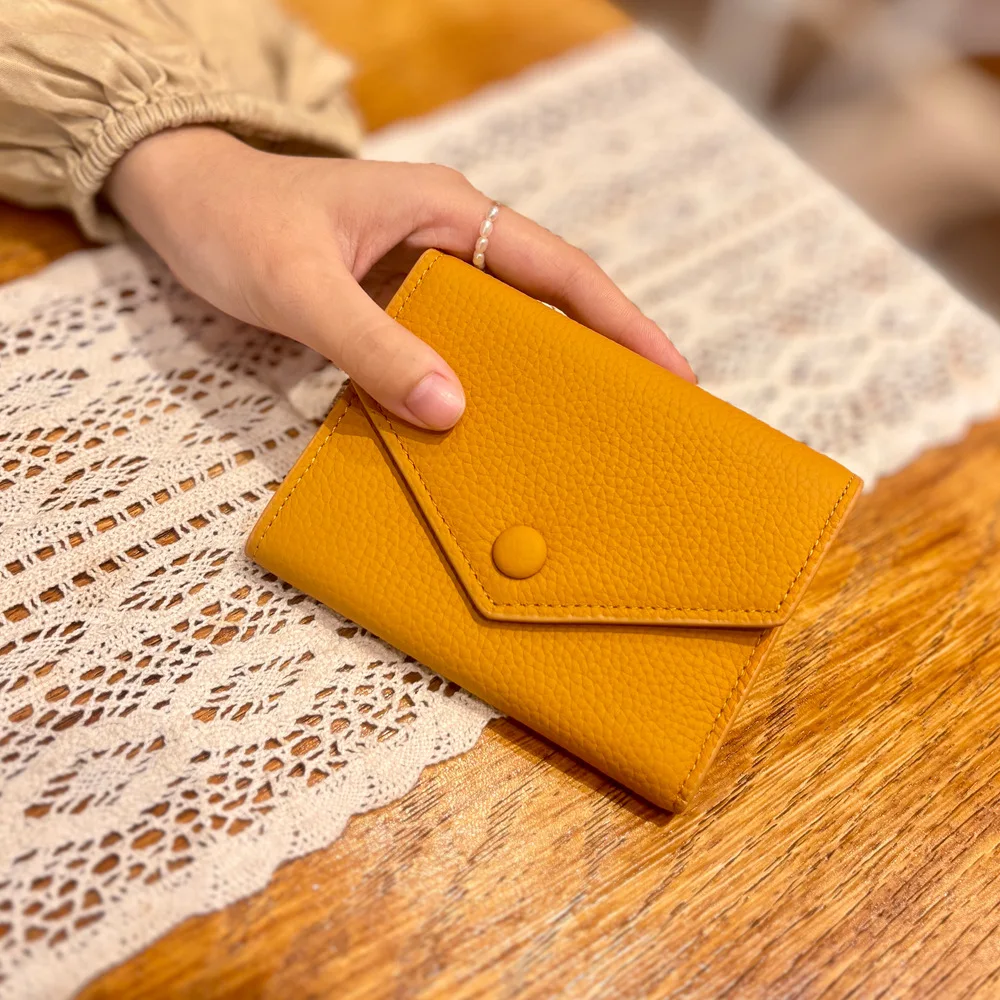 ALA Rising|L2420 Togo Leather Solid Wallet Ladies Ultra-thin 2023 Multi-functional Card Bag