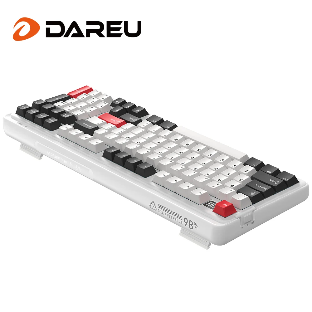 

DAREU A98 Master Tri-mode Hotswappable Gaming Keyboard Gasket Adjustable System, PBT Keycaps, RGB ,PCB Keys Wireless Keyboard