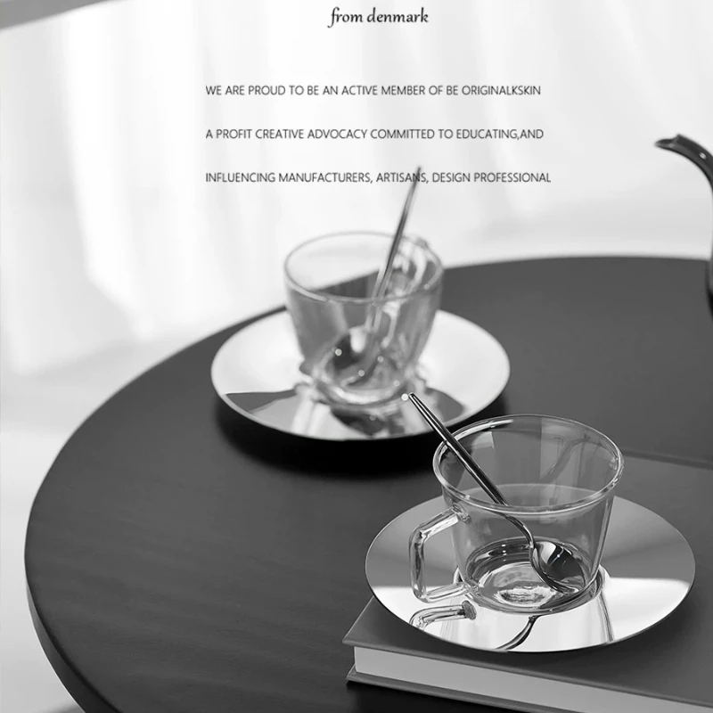 Nordic Luxury Tableware Tea Set Exquisite Coffee Cup and Saucer Elegant Drinkware Kit for Home Leisure Tea Coffee Serving Trays
