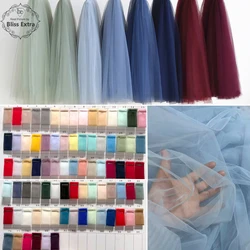 Blue Burgundy Soft Tulle Fabric Wedding Celebration Curtain Clothing Sage Mesh Layout Chair Back Yarn Net DIY Sewing Material