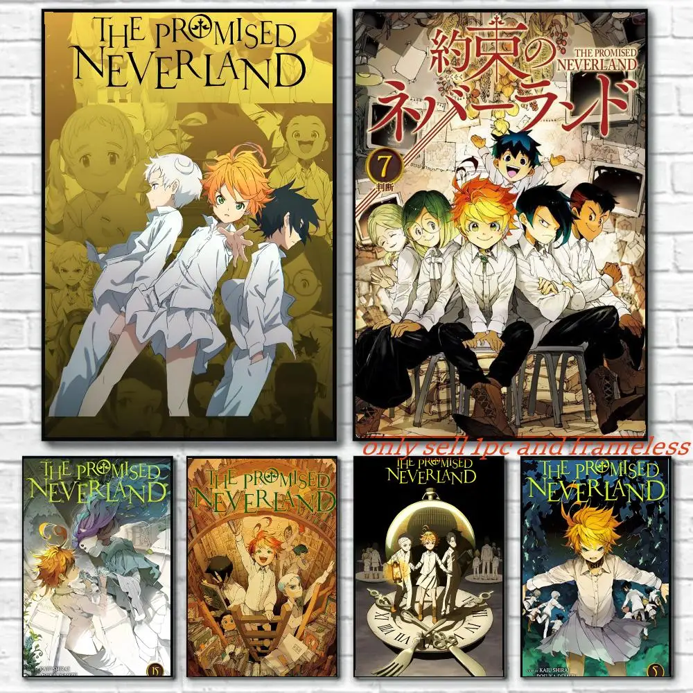 The Promised Neverland anime Poster Premium PP Wall Decal - Peel & Stick, HD Print, Waterproof Home Decor