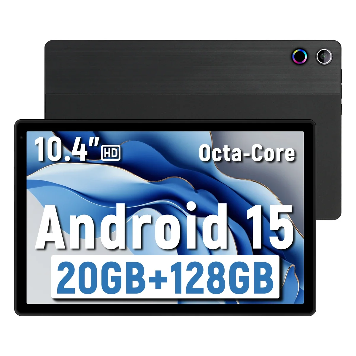 Android 15 Tablet 10.4 Inch Octa-Core Processor 20GB RAM 128GB ROM 1TB TF Card Expand 5G/2.4G WiFi 5MP+8MP Camera Android Tablet