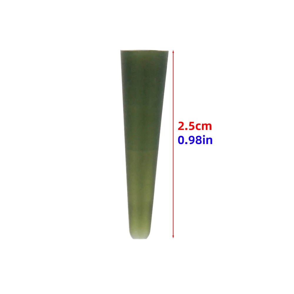 Hirisi AE060-1 20Pcs Carp Fishing Lead Clip Tail Rubber Cone Sleeves Anti-Tangle Protective Cone Rubbers Fishing Accessories