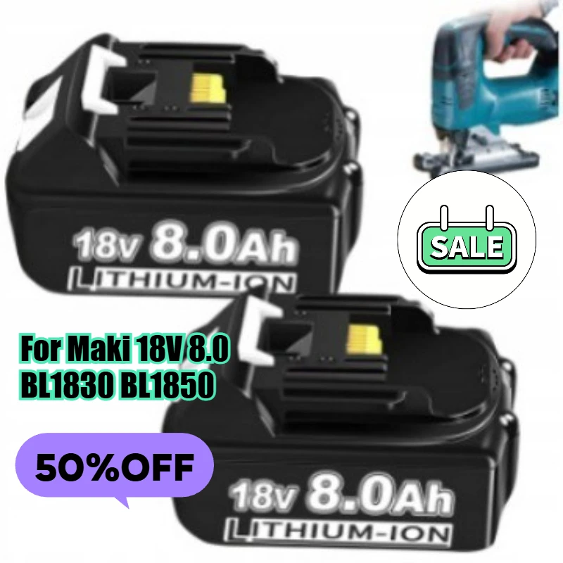 

For Maki 18V 8.0 BL1830 BL1850 Cordless Power Tool Accessories Lithium Battery Pack
