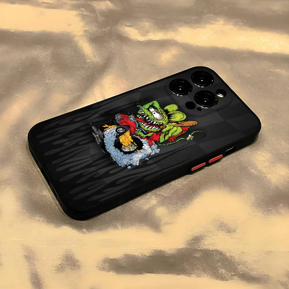 Tales Of The Rat Fink Art Phone Case for iPhone 13 14 15ProMax 11 12 Pro Max Mini 8 7 Plus SE2020 XS Max X XR Matte Black Cover