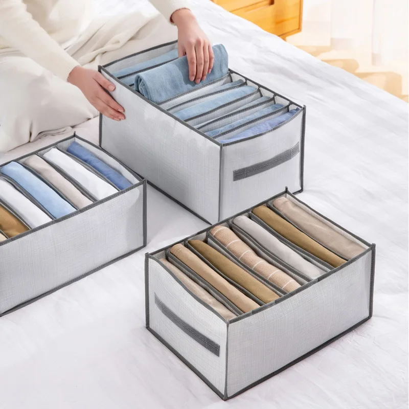 Closets Organizer Pants Jeans Storage Box Cabinet Organizer Drawers Underwear Socks T-Shirt Wardrobe Storage Organizers