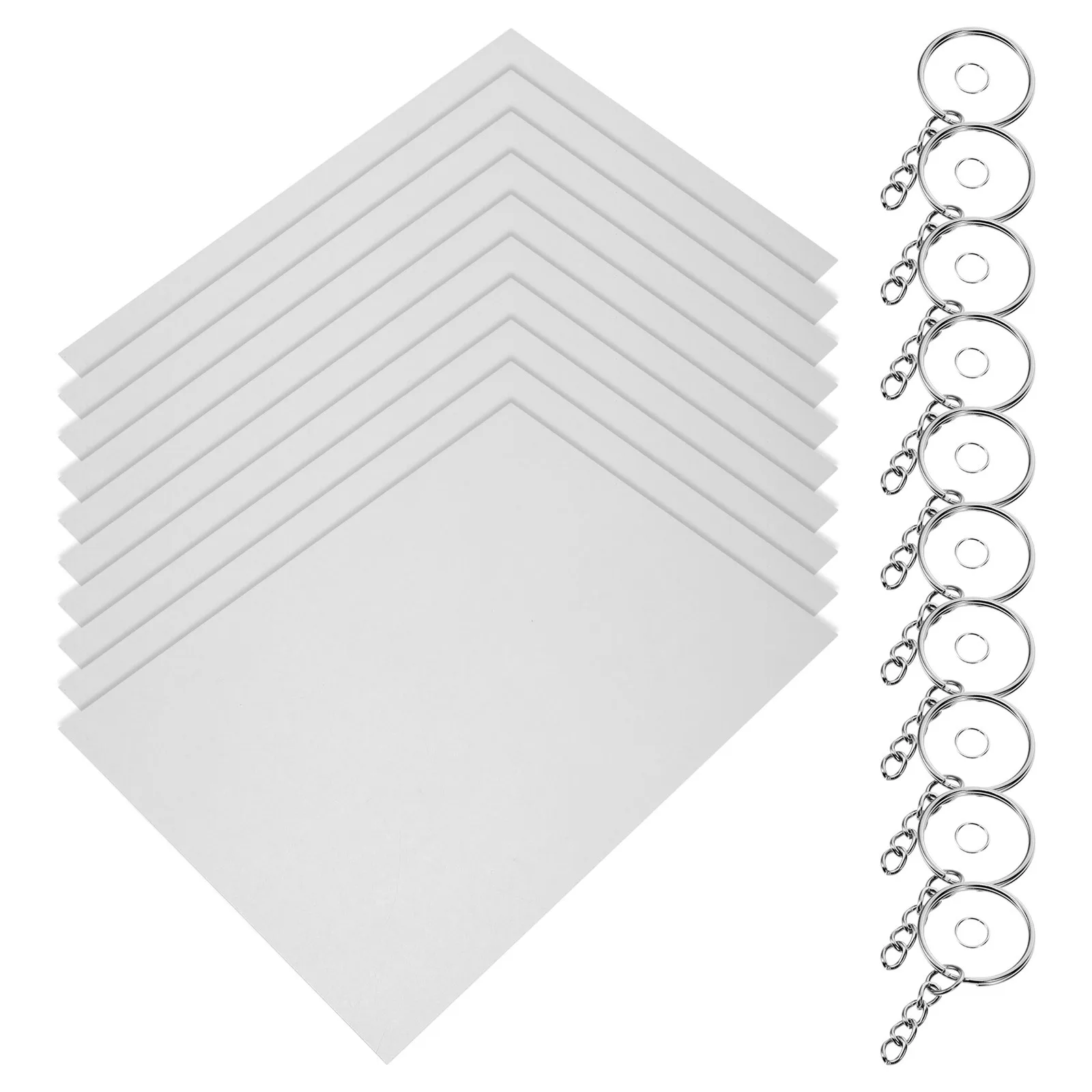 

1Set Keychain Heat Shrinkable Sheets DIY Handicraft Making Supply Shrink Plastic Sheet Bulk Pack for Kids Creative Projects