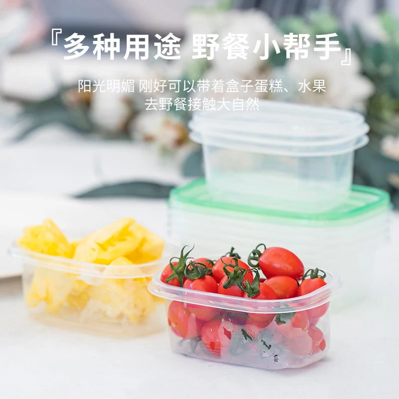 

10pcs 500ml Multiple Colour Plastic Clear Packaging Box Mousse Cake Board Disposable Dessert Picnic Tools Fruit Fishing Crisper