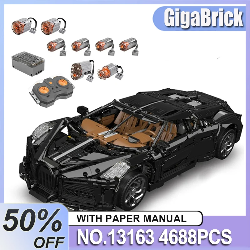 

Technical Mould King 13163 MOC RC Funtional Super Sports Vehicle Model Building Block Puzzle Assembly DIY Toys Chrismas Gift Kid