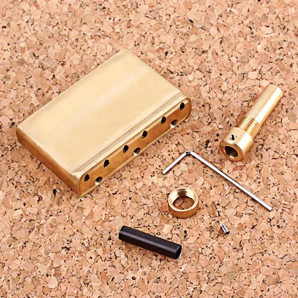 Electric Guitar Brass Tremolo Block Musical Instrument Accessory for ST Guitars, Easy to Install