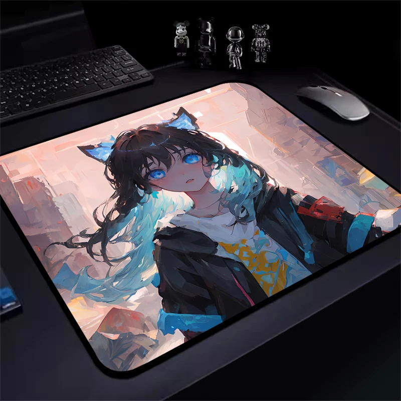 

E-Sports Gaming Mouse Pad Anime Girl Mousepad Gamer Ultrafine Surface Mouse Mat Premium Balance Desk Mat Computer Keyboard Pad