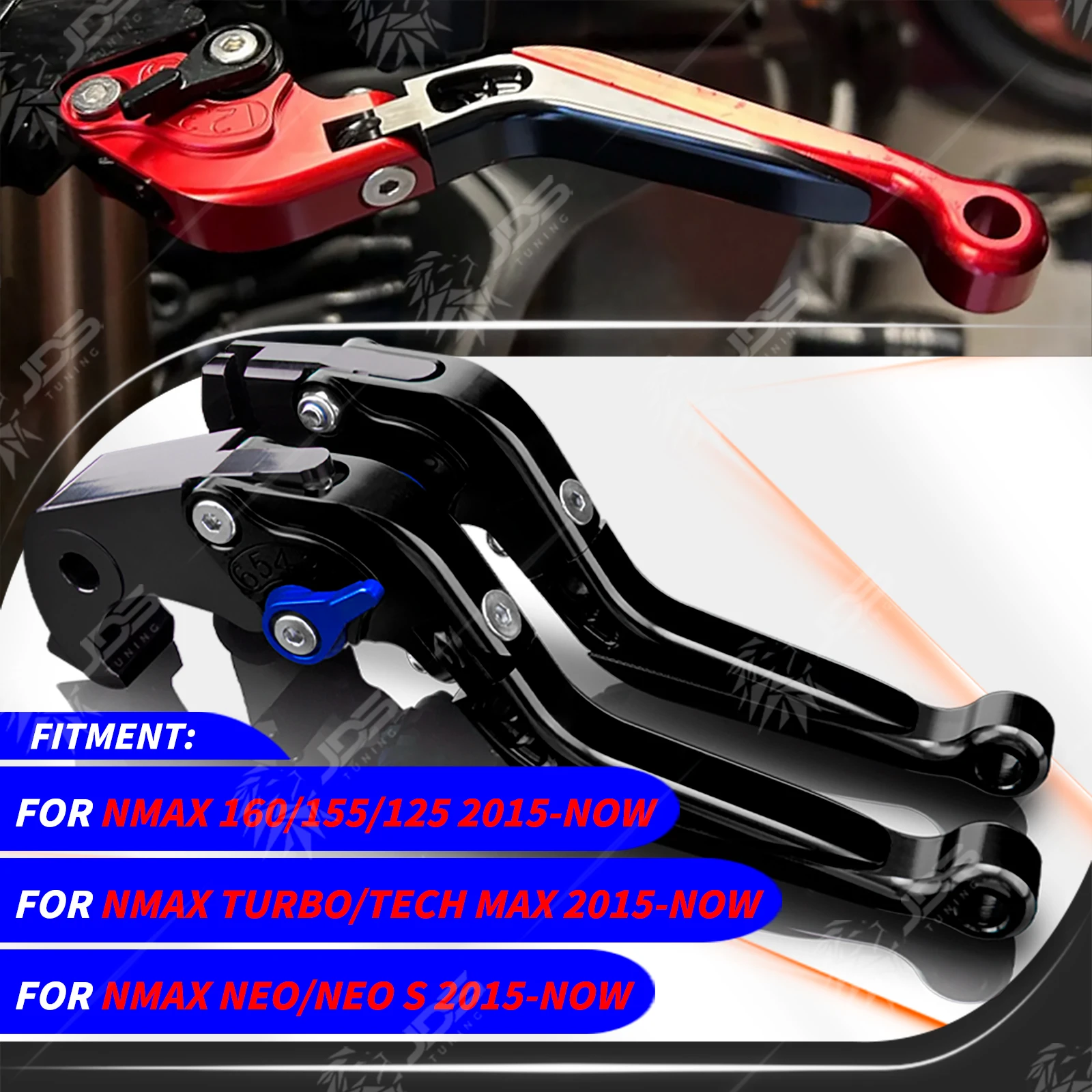 Para Yamaha NMAX 160/155/125 2015-Este ano Manete Freio e Manete Embreagem Articulado Extensível Kit Manetes de Travão e Embraiagem