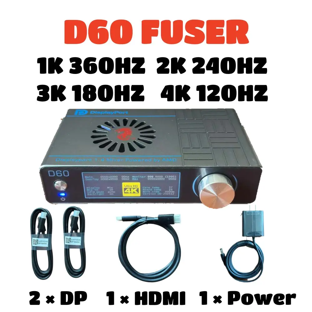 4K Fuser D60 DMA Fuser Video Processor with Adaptive Overlay, Compatible with 1K360/2K240/3K185/4K120