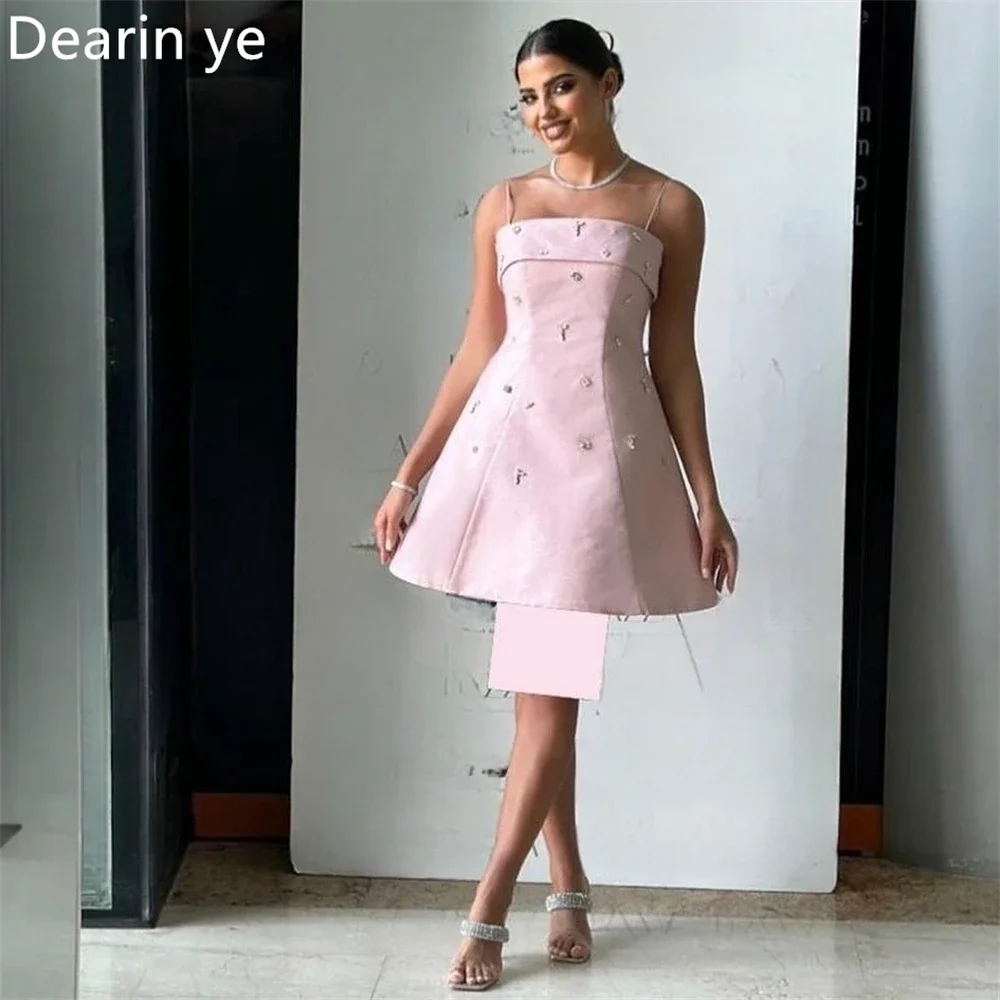 Prom Dress Evening Dearin Spaghetti Strap A-line Knee Length Skirts Bespoke Occasion Dresses Formal Gown Saudi Arabia