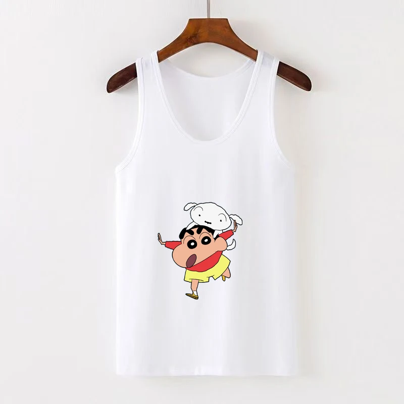 

Women's Vest Japanese Anime Crayon Shin Chan Summer Sleeveless Multifunctional Fashionable and Trendy Round Neck Printed Vest