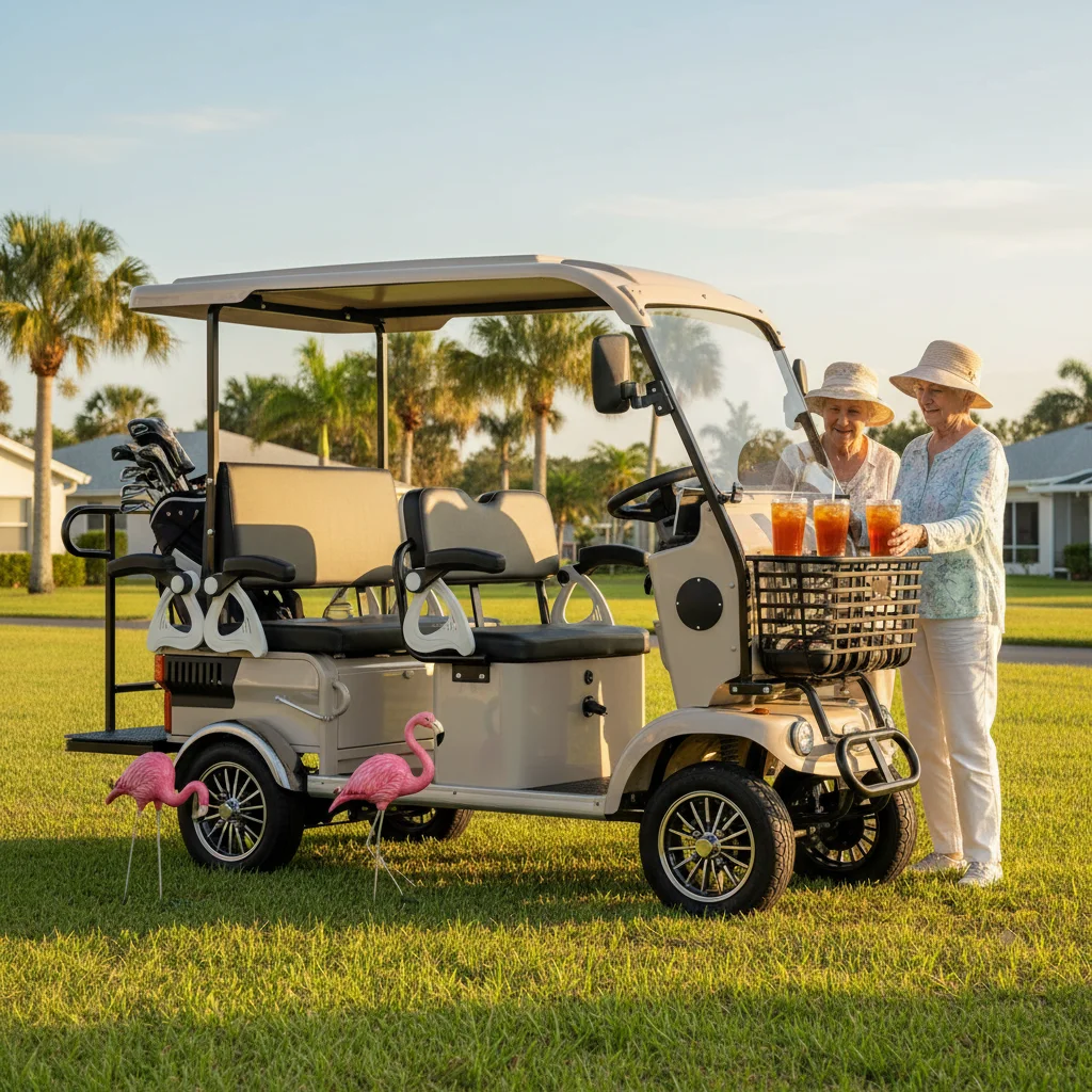 4 Wheel Electric Quadricycle 800w 4+2Wheeler Golfcart Open Suitable 4 Wheel Electric City Ebike for 6 Persons