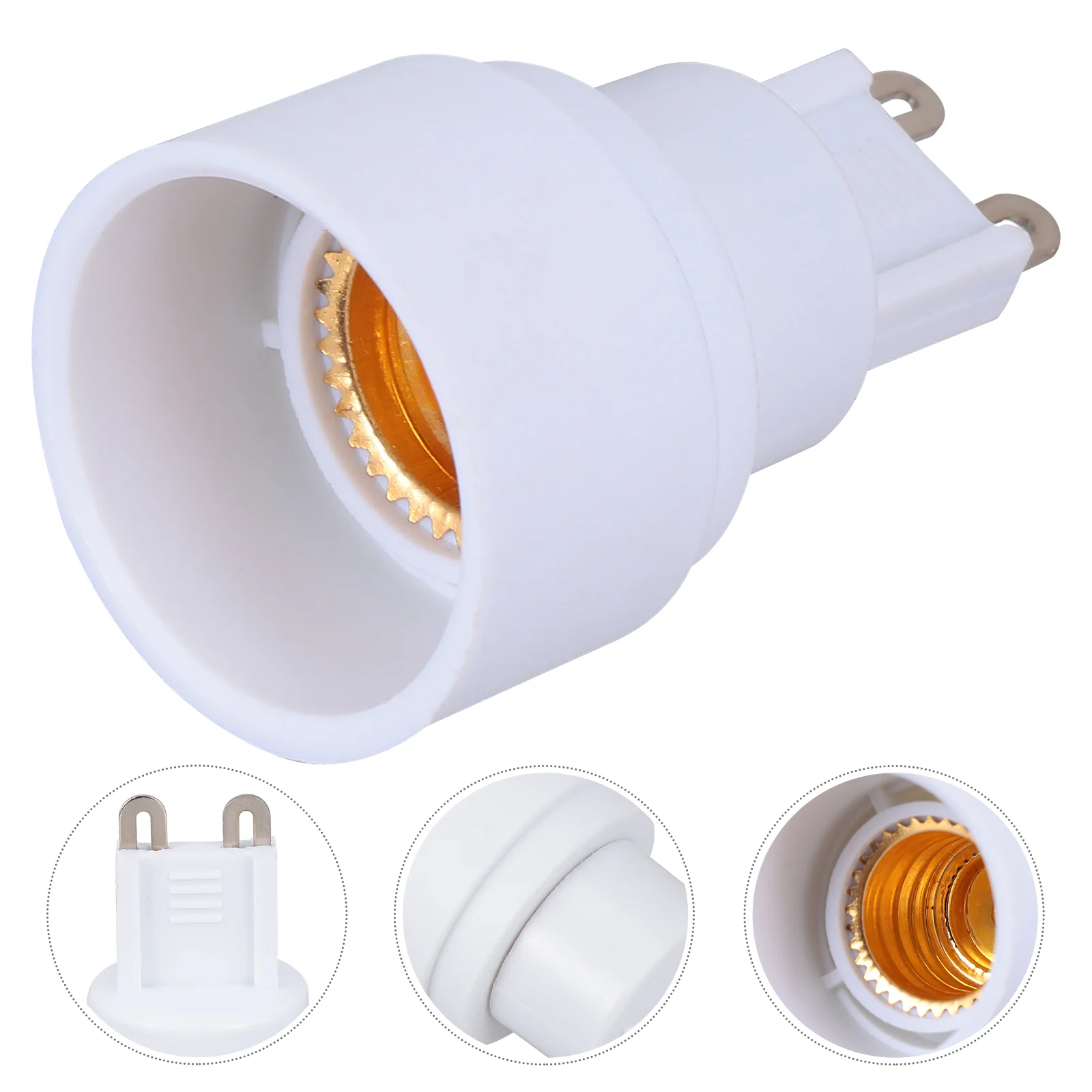 

4 Pcs Light Bulb G9 to E14 Lamp Holder Socket Adapter Accessories Converter Base White Converters