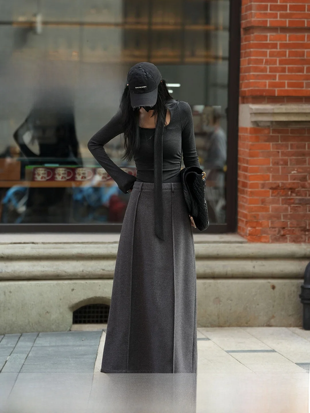 

Женская юбка-миди А-силуэта Luna7xi, модная, прямого кроя, стройнящая, весна 2026, новая, с высокой талией, длинная, из смесового полиэстера