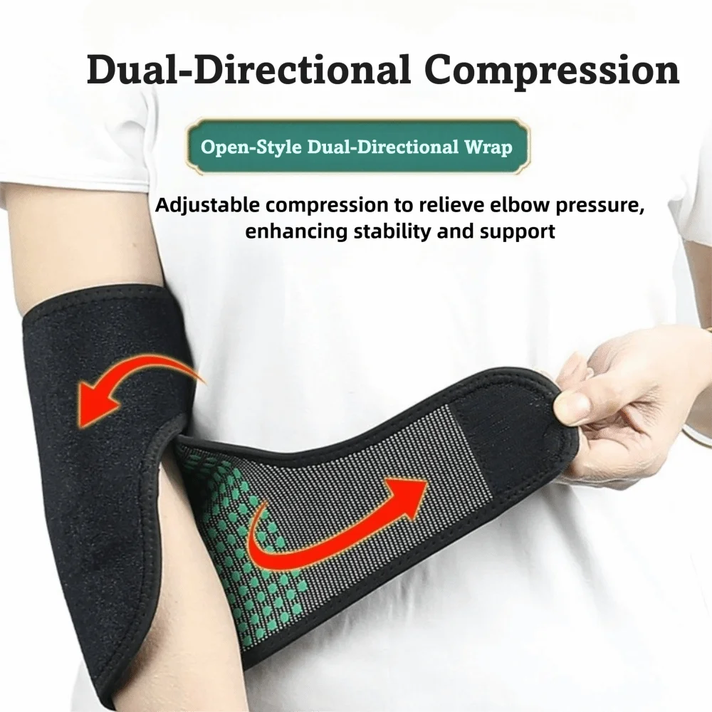 360° Full Coverage Heating Elbow Support Sleeve Breathable Material Soft-Touch Fabric Elbow Brace Protector Natural Heating